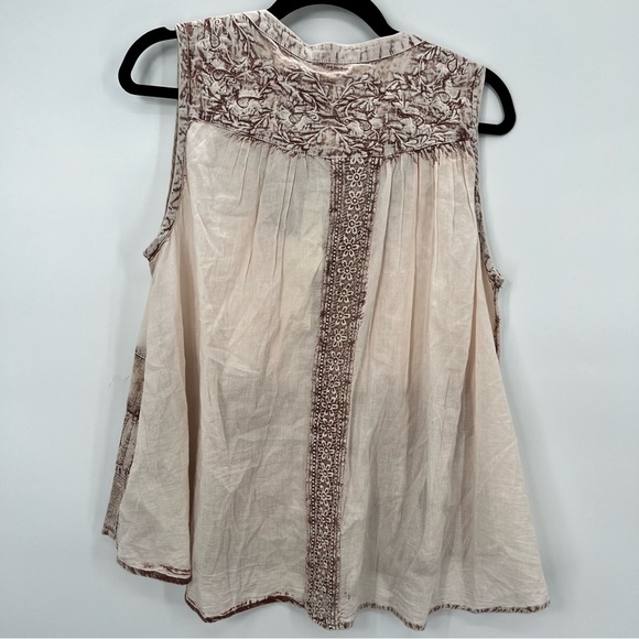 NWT Rachel Zoe Colorblock Knit Sleeveless Button Blouse Shirt Top Paisley S - Picture 8 of 10